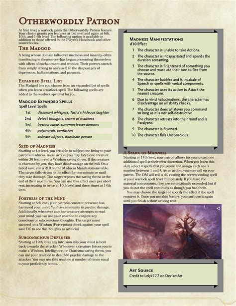 Otherworldly Patron .